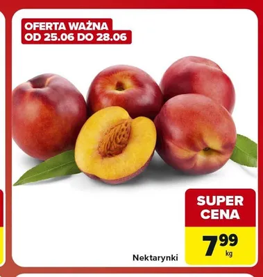Nektarynki promocja w Carrefour Market