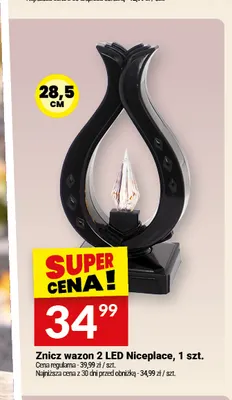 Znicz wazon 2 LED Niceplace promocja w Twój Market