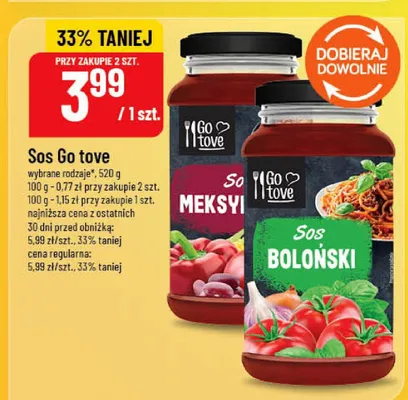 Sos Go tove boloński promocja w POLOmarket