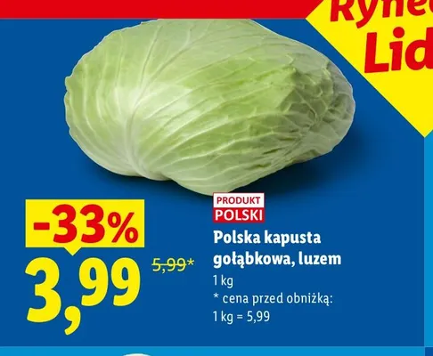 Kapusta gołąbkowa polska promocja w Lidl