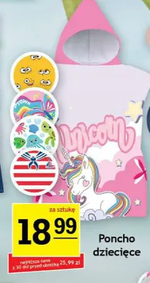 Poncho dziecięce promocja w Gram Market
