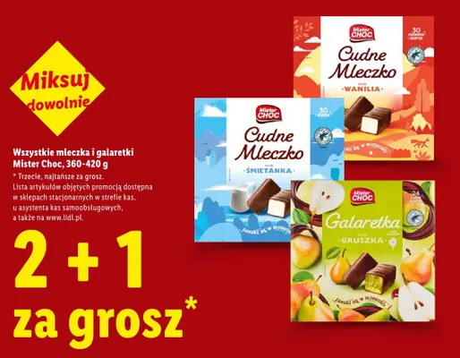 Cudne Mleczko śmietankowe Mister Choc promocja w Lidl