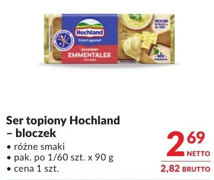 Ser topiony Hochland - bloczek promocja w Makro