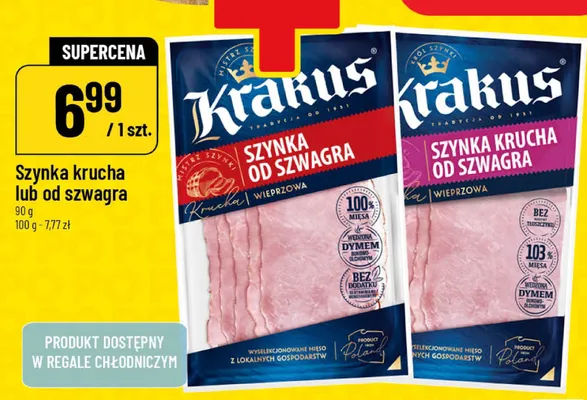 Szynka krucha od Szwagra Krakus promocja w POLOmarket
