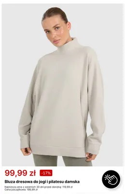 Bluza dresowa do jogi i pilatesu damska promocja w 4F