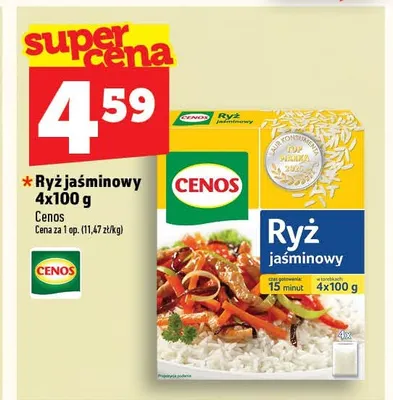 Ryż jaśminowy 4-pak 100 g Cenos promocja w TOPAZ