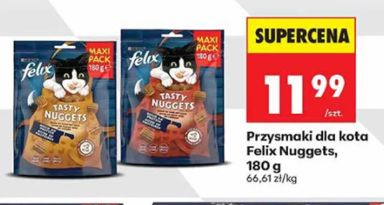 Przysmaki dla kota Felix Nuggets 180 g promocja w Biedronka