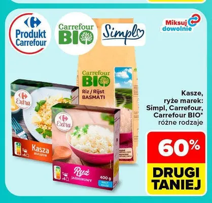 Kasze ryże Simpl Carrefour Carrefour BIO promocja w Carrefour
