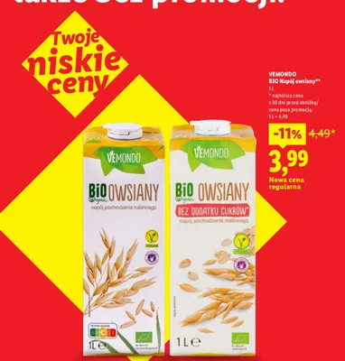 Napój owsiany Vemondo promocja w Lidl