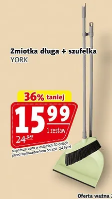 Zmiotka długa + szufelka YORK promocja w Prim Market