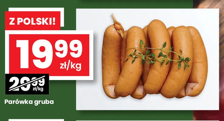 Parówka gruba promocja w emma MARKET