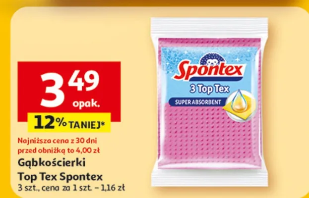 Gąbkościerki Top Tex promocja w Auchan