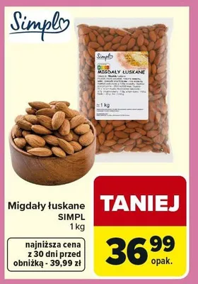 Migdały łuskane promocja w Carrefour