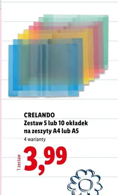 Okładki na zeszyty A4 Crelando 5-pak promocja w Lidl