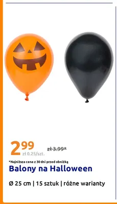 Balony na Halloween promocja w Action