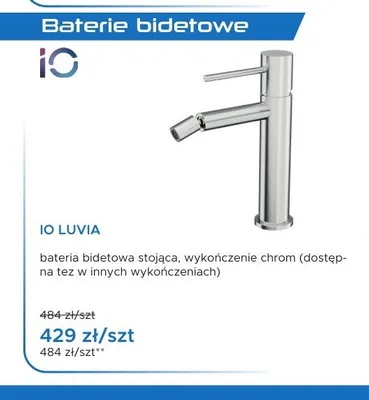 Bateria bidetowa stojąca iO Luvia promocja w Blu Salony Łazienek