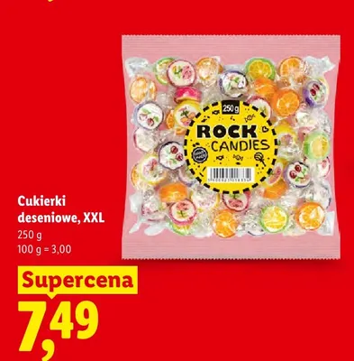 Cukierki deseniowe XXL Rock Candies promocja w Lidl