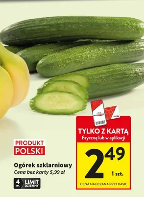 Ogórek szklarniowy promocja w Intermarche