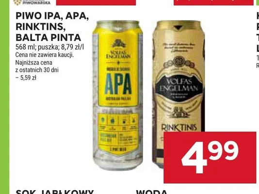 Piwo Volfas Engelman Balta Pinta promocja w Stokrotka