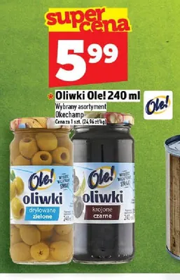 Oliwki drylowane zielone Ole! promocja w TOPAZ