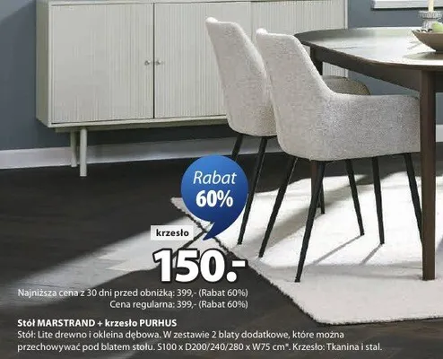 Krzesło Purhus promocja w Jysk