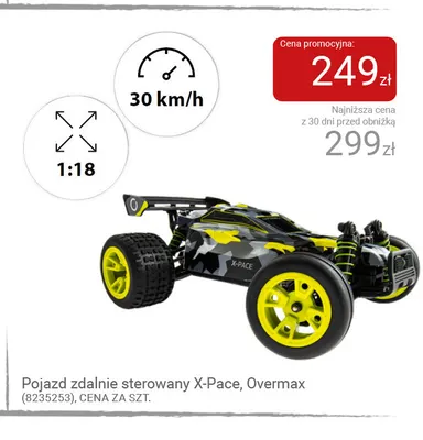 Pojazd zdalnie sterowany X-Pace Overmax promocja w Smyk