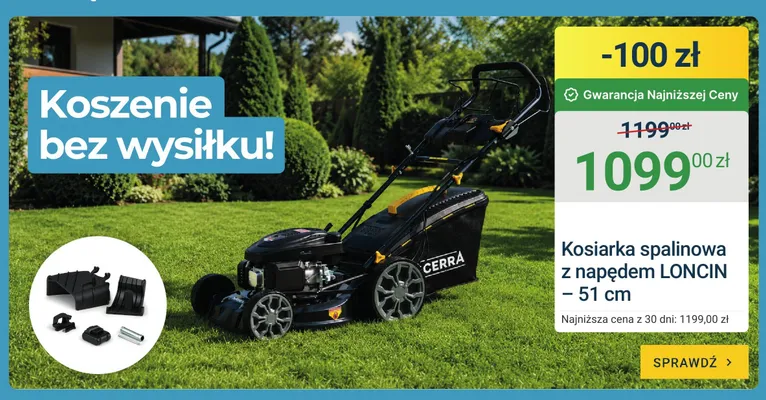 Kosiarka spalinowa z napędem Cerra Loncin 51 cm promocja w ERLI