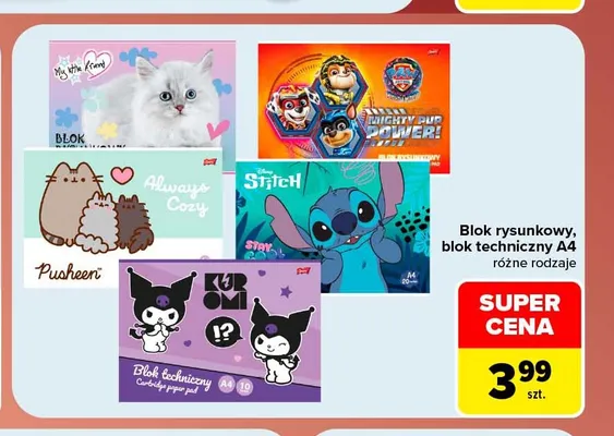 Blok techniczny A4 promocja w Carrefour