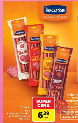 Snacki serowe Tarczyński promocja w Carrefour