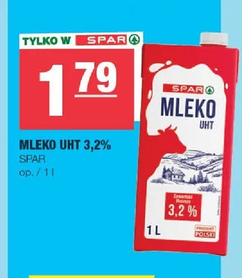 Mleko UHT 3,2% promocja w SPAR