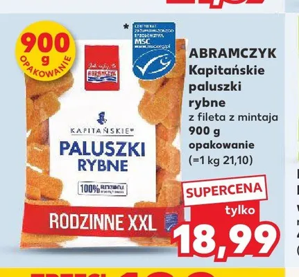 Kapitańskie paluszki rybne z fileta z mintaja Abramczyk promocja w Kaufland