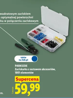 Zaciskarka z zestawem akcesoriów 1801 elementów Parkside promocja w Lidl