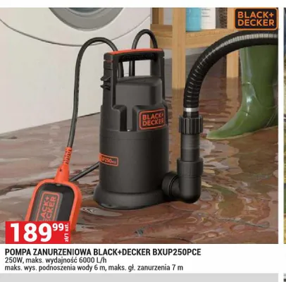 Pompa zanurzeniowa Black+Decker BXUP250PCE promocja w Merkury Market