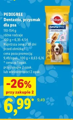 Dentastix przysmak dla psa Pedigree promocja w Lidl