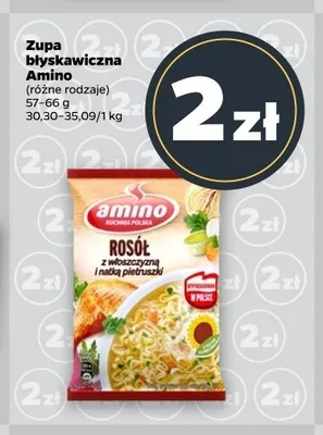 Zupa błyskawiczna Amino promocja w Netto
