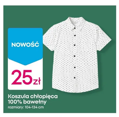 Koszula chłopięca 100% bawełny promocja w Pepco