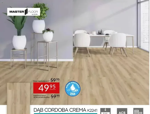 Panele laminowane Dąb Cordoba Crema K2241 Master Floor promocja w Abra Meble