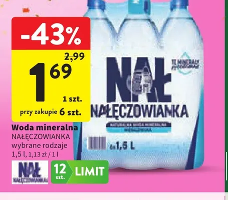 Woda mineralna Nałęczowianka promocja w Intermarche
