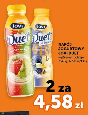 Napój jogurtowy Jovi Duet Jagoda-Wanilia promocja w Groszek