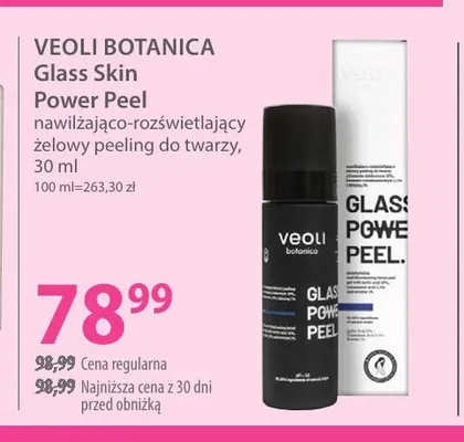 Glass Skin Power Peel nawilżająco-rozświetlający żelowy peeling do twarzy Veoli Botanica promocja w Hebe