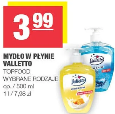 Mydło w płynie Valetto promocja w SPAR