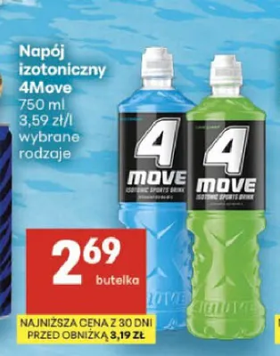 Napój izotoniczny 4Move niebieski promocja w Delikatesy Centrum