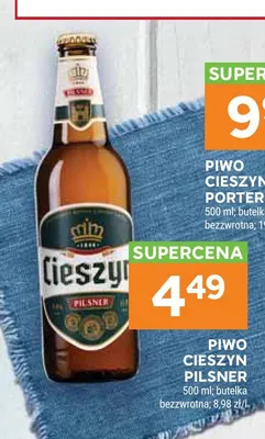 Piwo Cieszyn Pilsner promocja w Stokrotka