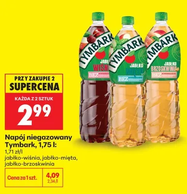 Napój niegazowany Tymbark jabłko-brzoskwinia promocja w Biedronka