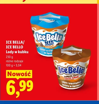Lody w kubku Ice Bella promocja w Lidl