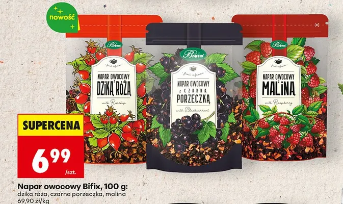 Napój owocowy dzika róża 100 g promocja w Biedronka