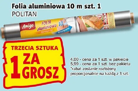 Folia aluminiowa 10m promocja w Prim Market