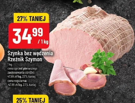 Szynka bez wędzenia Rzeźnik Szymon promocja w POLOmarket
