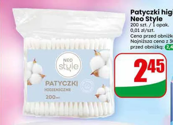Patyczki higieniczne Neo Style promocja w Dino