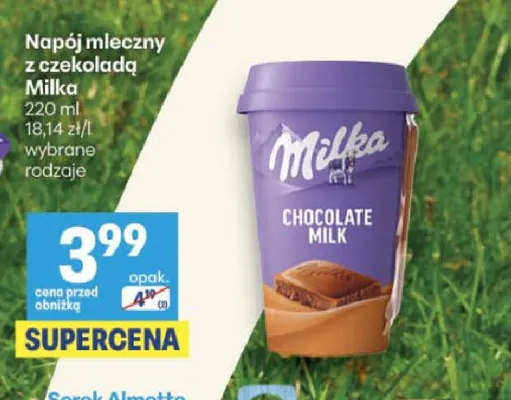 Napój mleczny z czekoladą Milka promocja w Delikatesy Centrum